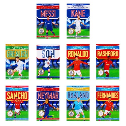 Ultimate Football Heroes Series 1 Collection 10 Books Set By Matt Oldfield, Tom Oldfield - Ages 7+ (Paperback)