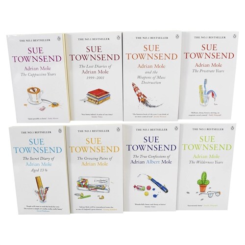 Adrian Mole Series by Sue Townsend 8 Books Collection Set - Young Adult (Paperback)