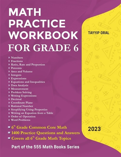 Math Practice Workbook For Grade 6: 6th Grade Common Core Math (Paperback)