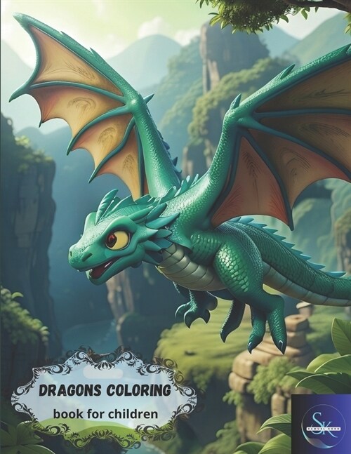 Dragons coloring book for children (Paperback)