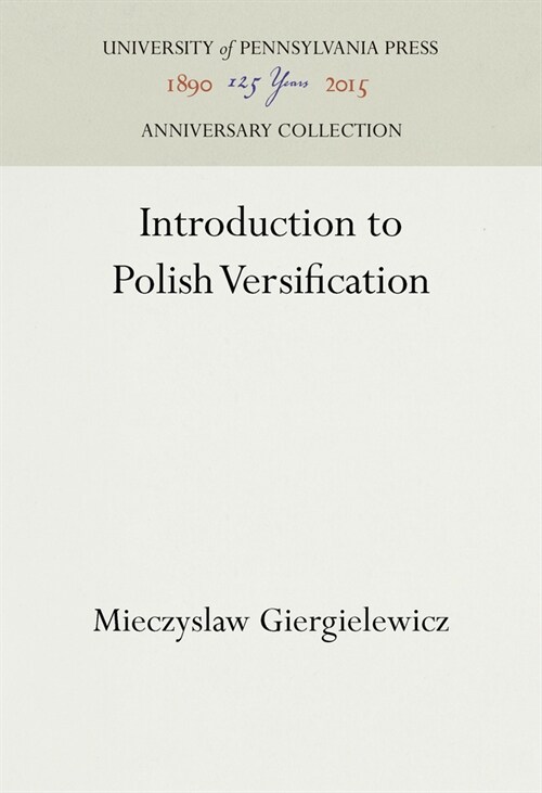 Introduction to Polish Versification (Hardcover)
