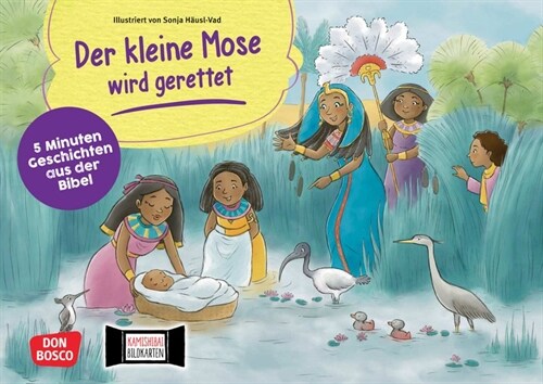 Der kleine Mose wird gerettet. Kamishibai Bildkartenset (Cards)