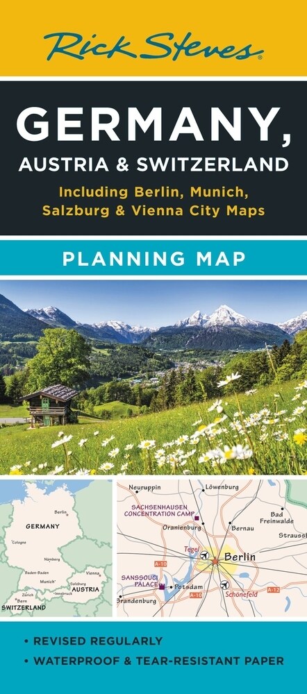 Rick Steves Germany, Austria & Switzerland Planning Map: Including Berlin, Munich, Salzburg & Vienna City Maps (Folded, 2)