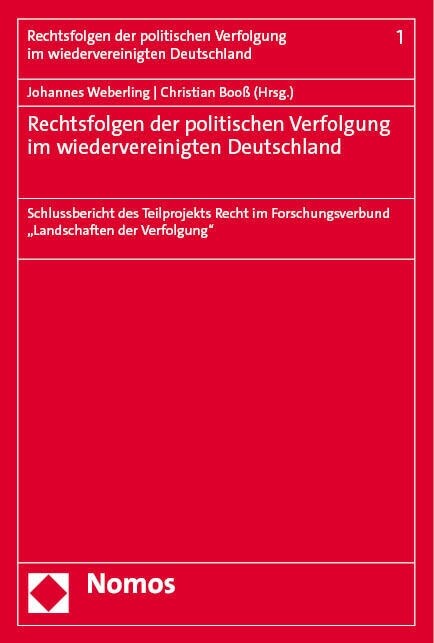 Rechtsfolgen Der Politischen Verfolgung Im Wiedervereinigten Deutschland: Schlussbericht Des Teilprojekts Recht Im Forschungsverbund Landschaften Der (Paperback)