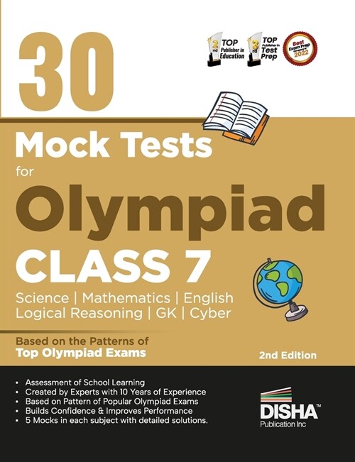 30 Mock Test Series for Olympiads Class 7 Science, Mathematics, English, Logical Reasoning, GK/ Social & Cyber 2nd Edition (Paperback)