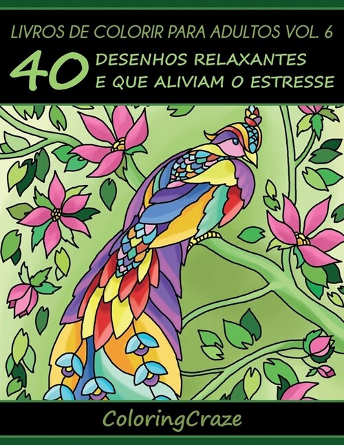 Livros de colorir para adultos vol. 6: 40 desenhos relaxantes e que aliviam o estresse (Paperback, 4)