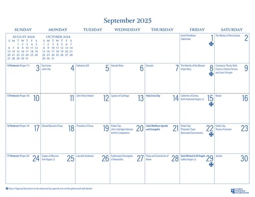 2025 Parish Wall Calendar: September 2024 Through December 2025 (Wall)
