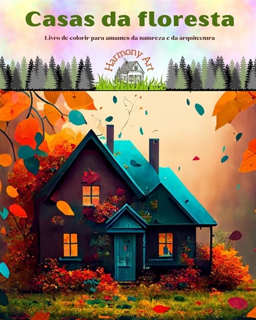Casas da floresta Livro de colorir para amantes da natureza e da arquitectura Designs criativos para relaxamento: Edif?ios exclusivos aninhados em be (Paperback)