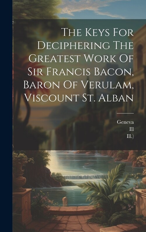 The Keys For Deciphering The Greatest Work Of Sir Francis Bacon, Baron Of Verulam, Viscount St. Alban (Hardcover)