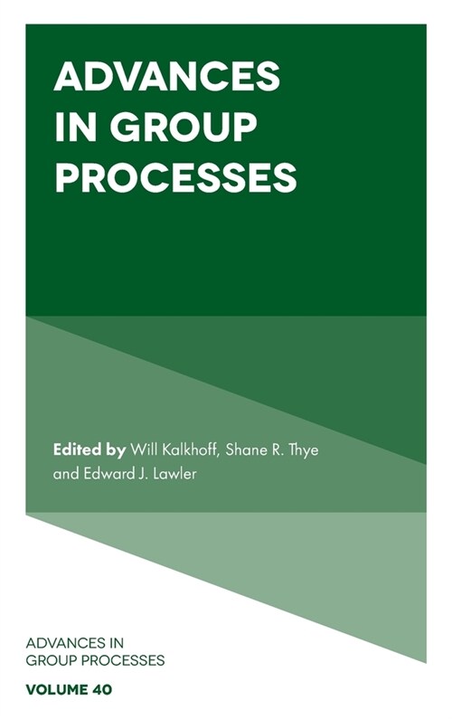 Advances in Group Processes (Hardcover)
