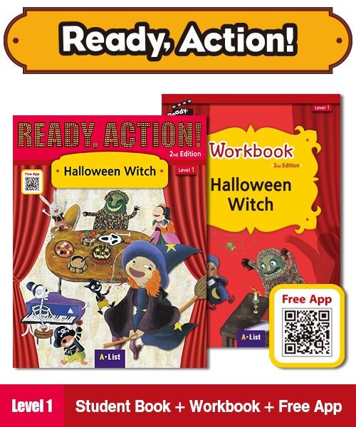 Ready Action Level 1 : Halloween Witch (Student Book + QR + Workbook, 2nd Edition)