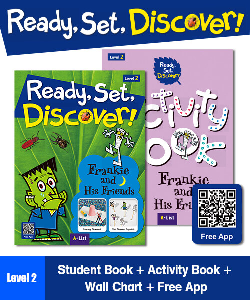 Ready, Set, Discover! 2 : Frankie and his Friends (Student Book + App QR + Workbook + Wall Chart)