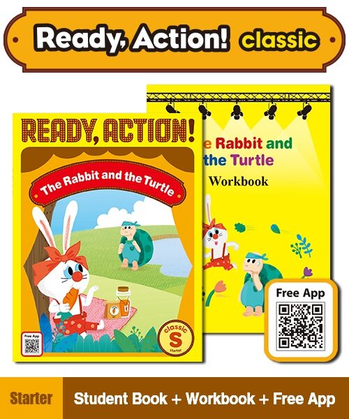 Ready Action Classic Starter : The Rabbit and the Turtle (Student Book + App QR + Workbook)