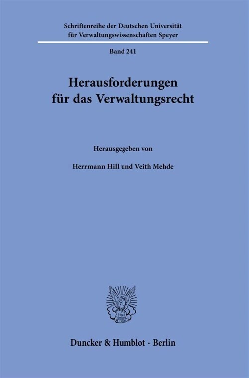 Herausforderungen Fur Das Verwaltungsrecht (Paperback)