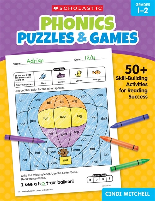 Phonics Puzzles & Games for Grades 1-2: 50+ Skill-Building Activities for Reading Success (Paperback)