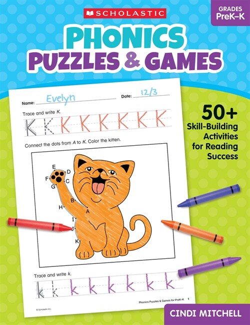 Phonics Puzzles & Games for Prek-K: 50+ Skill-Building Activities for Reading Success (Paperback)