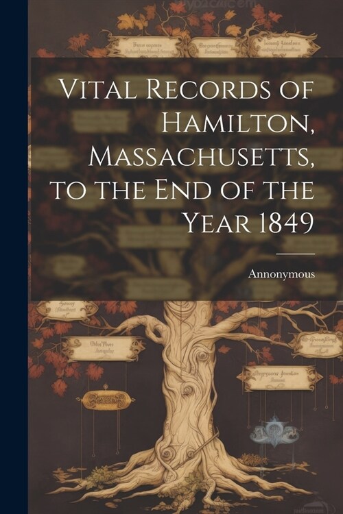 알라딘 Vital Records Of Hamilton Massachusetts To The End Of The Year