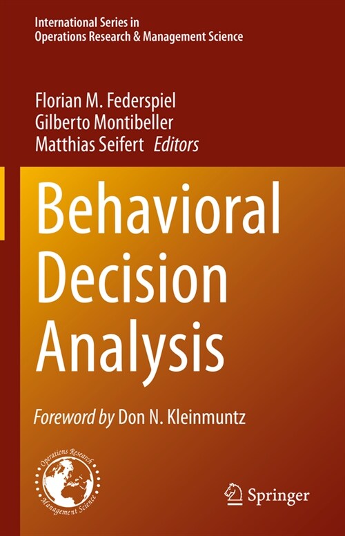 Behavioral Decision Analysis (Hardcover, 2024)