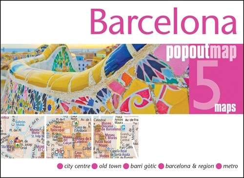 Barcelona PopOut Map : Pocket size, pop up map of Barcelona city centre (Sheet Map, folded)