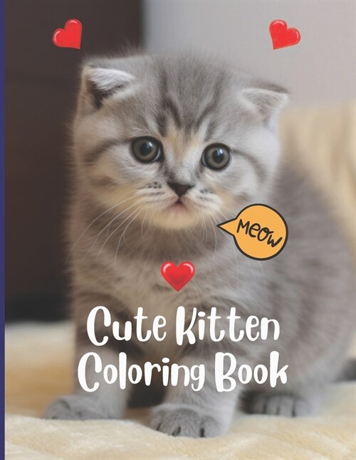 Cute Kitten Coloring Book for Kids (Paperback)