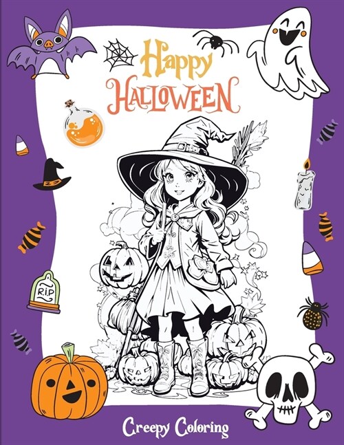 Happy Halloween: The Coloring Adventure with Creepy Halloween Illustrations - Collection of Fun, Original & Unique Halloween Coloring (Paperback)