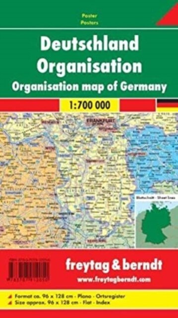 Wall map magnetic marker board: Germany Organization 1:700,000 (Sheet Map, rolled)