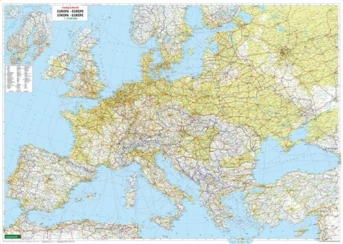 Wall map marker board: Europe physical 1:3.5 million (Sheet Map, folded)