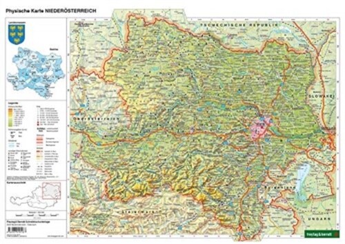 Desk pad DUO, school map of Lower Austria 1:450,000 (Sheet Map, folded)