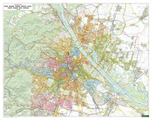 Magnetic marking board: Vienna 1:20,000, colored districts (Sheet Map, folded)