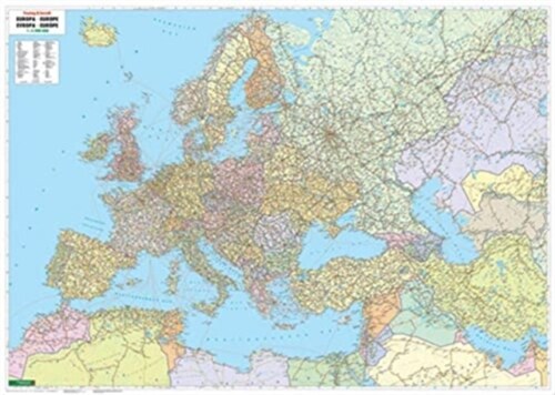 Wall map magnetic marker: Europe - Middle East - Central Asia political large format, 1:4,200,000 (Sheet Map, folded)