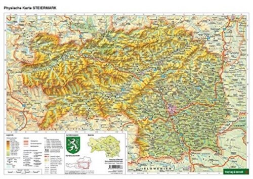 Desk pad DUO, school hand map of Styria 1:400,000 (Sheet Map, folded)
