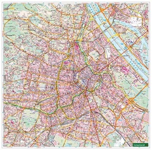 Marker board: Vienna 1:20,000, districts pink (Sheet Map, folded)