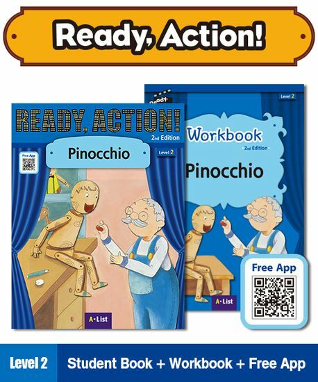Ready Action Level 2 : Pinocchio (Student Book + App QR + Workbook, 2nd Edition)