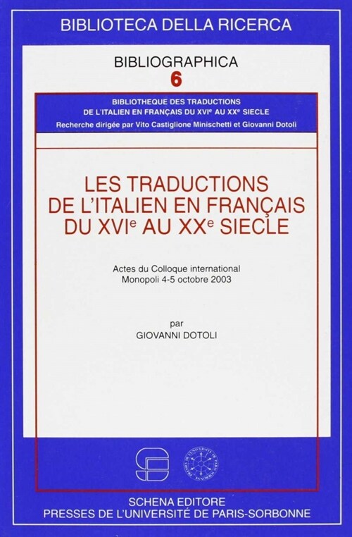  TRADUCTIONS DE L´ITALIEN EN FRANcAIS DU XVI/AU XX