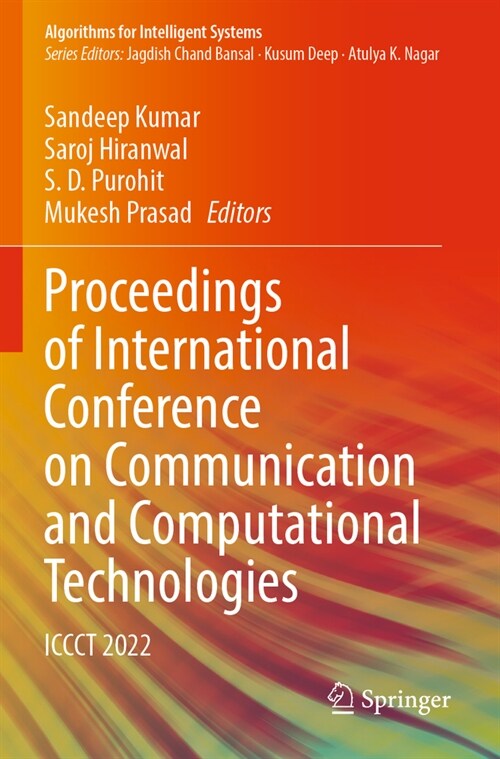 Proceedings of International Conference on Communication and Computational Technologies: Iccct 2022 (Paperback, 2023)