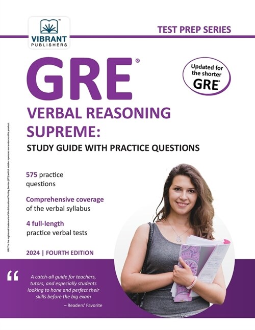 GRE Verbal Reasoning Supreme: Study Guide with Practice Questions (Paperback)