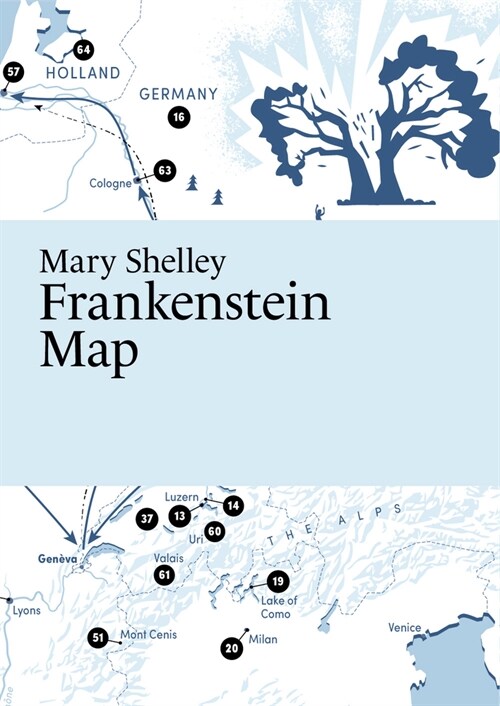 Mary Shelley: Frankenstein Map (Folded)