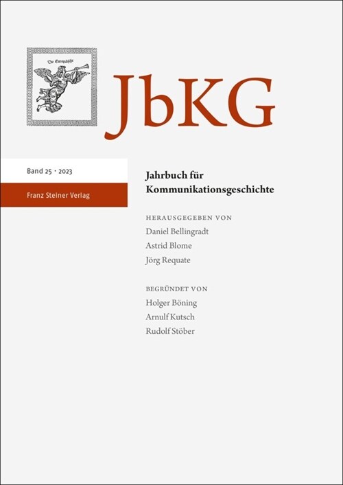 Jahrbuch Fur Kommunikationsgeschichte 25 (2023) (Paperback)