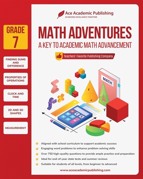 Math Adventures - Grade 7: A Key to Academic Math Advancement (Paperback)