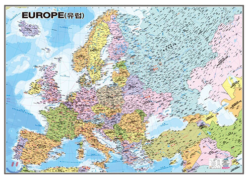 유럽 Europe (코팅 원지/부착용) : 양면 (축척 1:5,500,000)