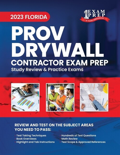 2023 Florida County PROV Drywall Contractor Exam Prep: 2023 Study Review & Practice Exams (Paperback)