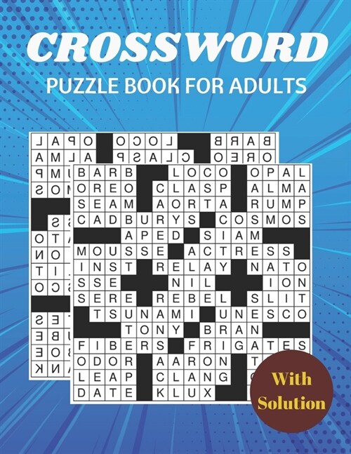 CROSSWORD PUZZLE BOOK FOR ADULTS With Solution (Paperback)
