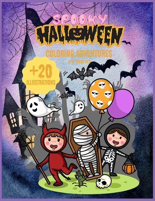 Spooky Halloween: Coloring adventure book for kids (Paperback)