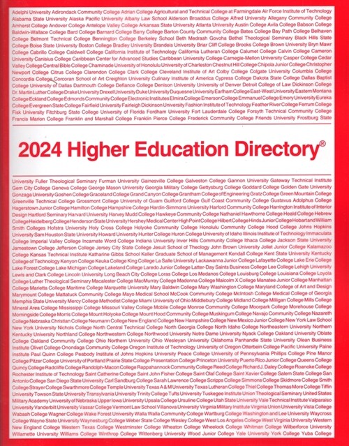 Higher Education Directory 2024 (Paperback)