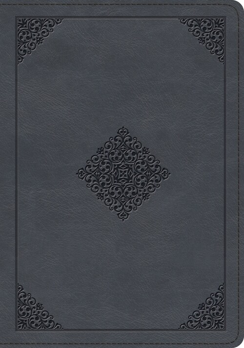 ESV Large Print Wide Margin Bible (Trutone, Slate Blue, Ornament Design) (Imitation Leather)