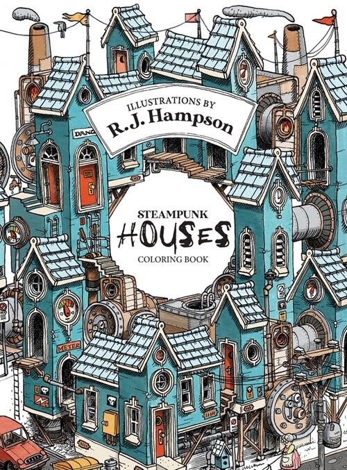 Steampunk Houses Coloring Book (Hardcover)