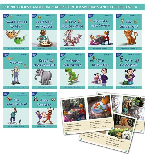 Phonic Books Dandelion Readers Further Spellings and Suffixes Level 4: (Alternative Spellings for Vowels and Consonants, Alternative Sounds for the Sp (Paperback)