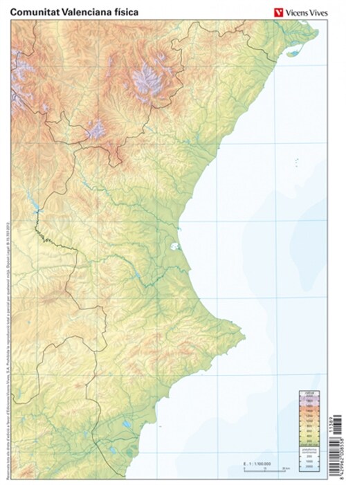  PAQ/50 MAPAS COMUNIDAD VALENCIANA FISICO MUDOS EN COLOR