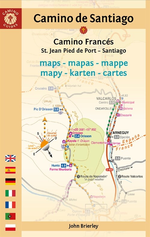 Camino De Santiago Maps : St. Jean Pied De Port - Santiago De Compostela (Paperback)