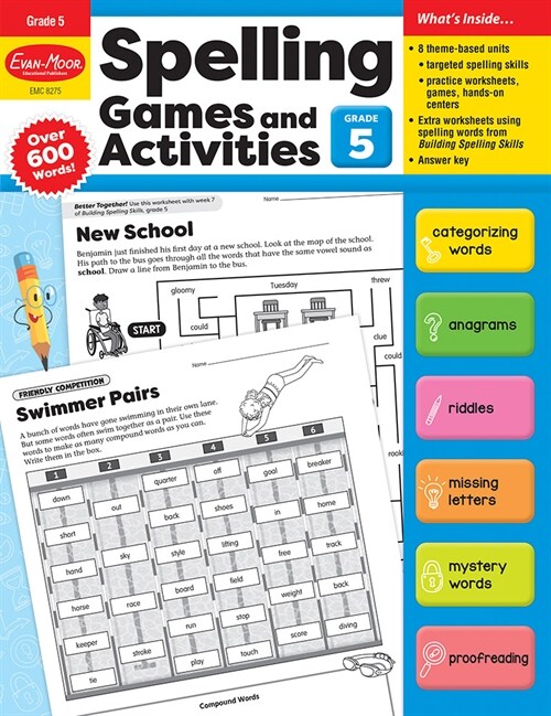 Spelling Games and Activities, Grade 5 Teacher Resource (Paperback)